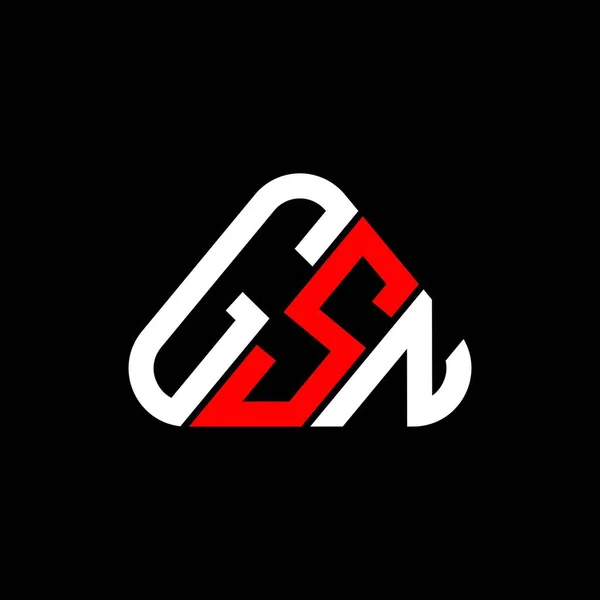 Logo Lettre Gsn Design Créatif Avec Graphique Vectoriel Logo Simple — Image vectorielle