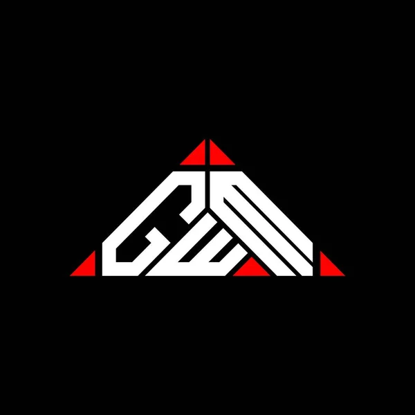 Gwm Harf Logosu Yaratıcı Tasarım Vektör Grafik Gwm Basit Modern — Stok Vektör