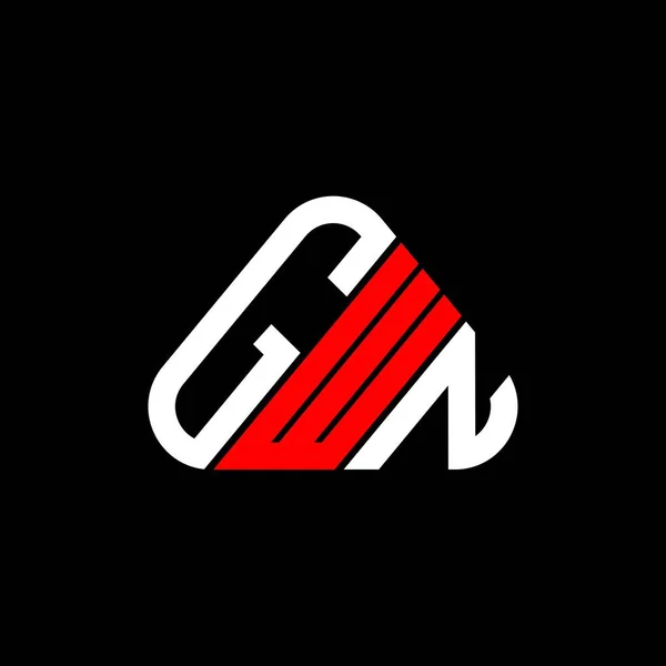Gwn Carta Logotipo Design Criativo Com Vetor Gráfico Gwn Logotipo —  Vetores de Stock