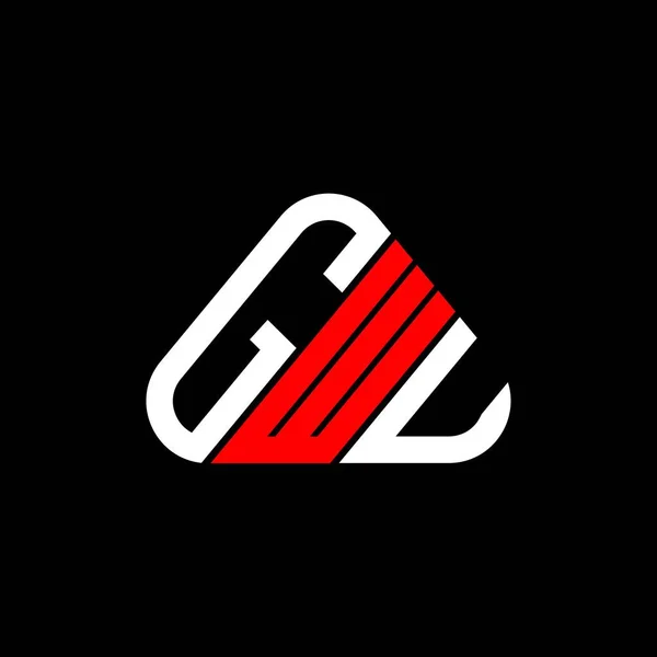 Gwu Letra Logotipo Design Criativo Com Vetor Gráfico Gwu Logotipo —  Vetores de Stock
