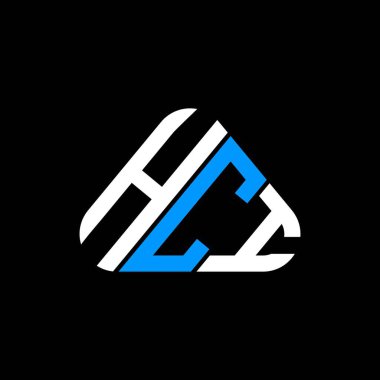 HCI harf logosu yaratıcı tasarımı vektör grafik, HCI basit ve modern logo.