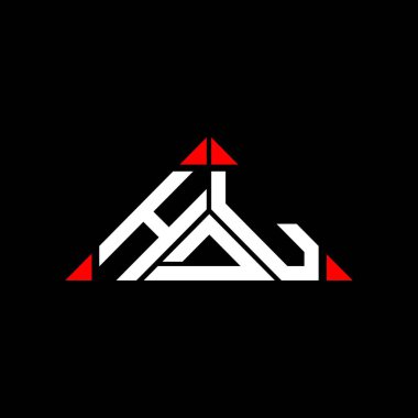 HDL harf logosu tasarımı vektör grafik, HDL basit ve modern logo.