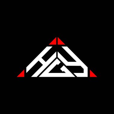 HGY harf logosu yaratıcı tasarım vektör grafik, HGY basit ve modern logo.