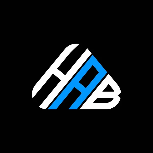 Hab Harfi Logo Yaratıcı Tasarımı Vektör Grafik Hab Basit Modern — Stok Vektör