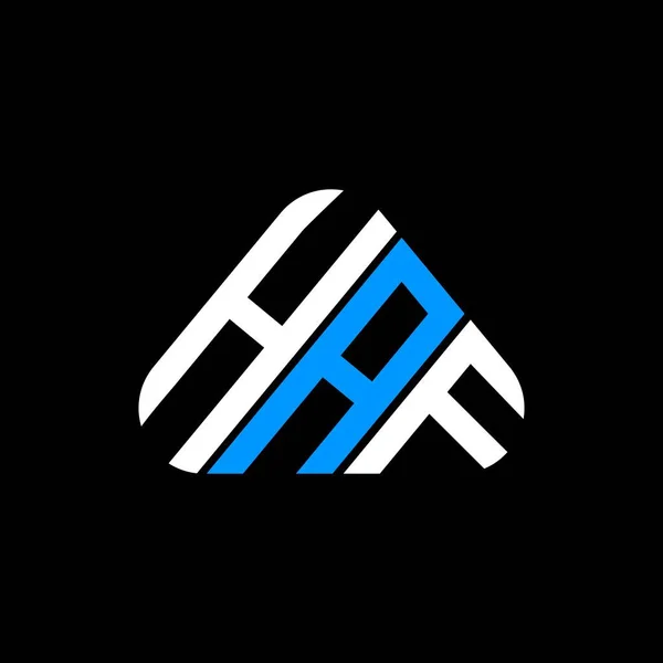 Haf文字のロゴベクトルグラフィック Hafシンプルかつモダンなロゴと創造的なデザイン — ストックベクタ