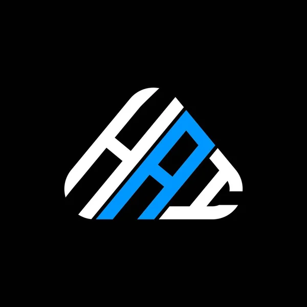 Hai Harfi Yaratıcı Logo Tasarımı Vektör Grafik Hai Basit Modern — Stok Vektör