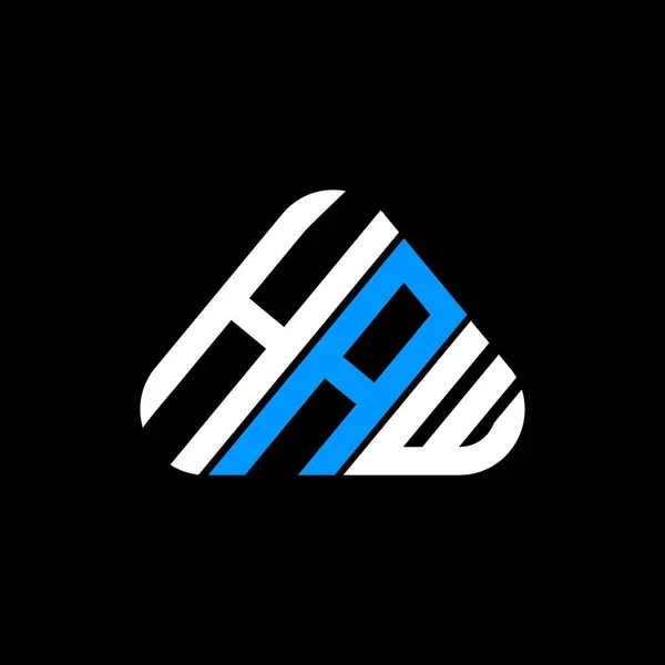 Haw Carta Logotipo Design Criativo Com Vetor Gráfico Haw Logotipo —  Vetores de Stock