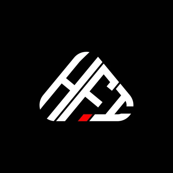 Hfi文字のロゴベクトルグラフィック Hfiシンプルかつモダンなロゴと創造的なデザイン — ストックベクタ