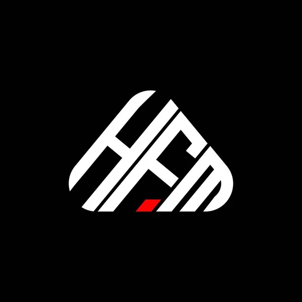 Hfm Brev Logotyp Kreativ Design Med Vektor Grafik Hfm Enkel — Stock vektor