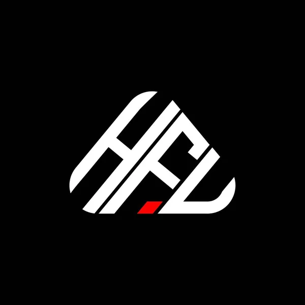 Hfu Harf Logosu Yaratıcı Tasarımı Vektör Grafik Hfu Basit Modern — Stok Vektör