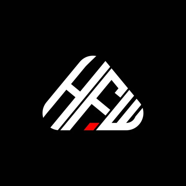 Hfw文字ロゴベクトルグラフィック Hfwシンプルでモダンなロゴと創造的なデザイン — ストックベクタ