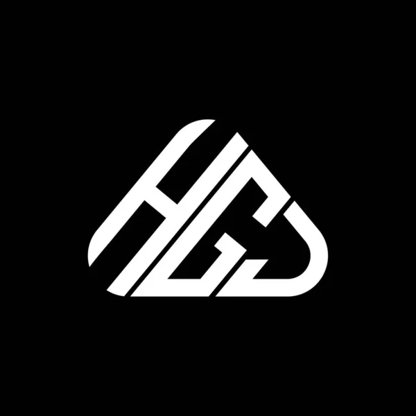 Logo Huruf Hgj Desain Kreatif Dengan Gambar Vektor Hgj Sederhana - Stok Vektor