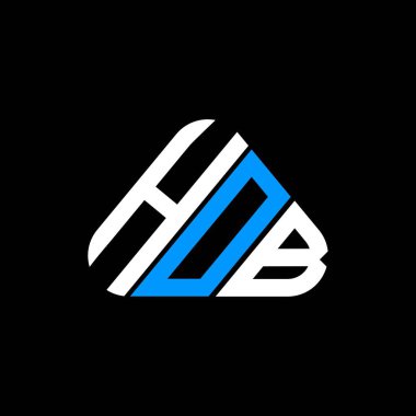 HOB harfi logo yaratıcı tasarımı vektör grafik, HOB basit ve modern logo.