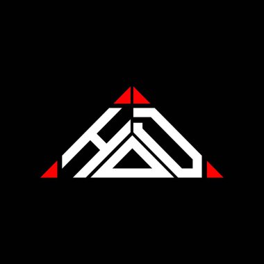 HOD harf logosu tasarımı vektör grafik, HOD basit ve modern logo.