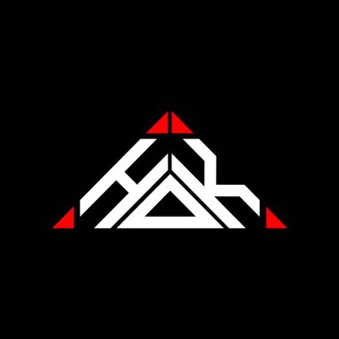 HOK harf logosu tasarımı vektör grafik, HOK basit ve modern logo.