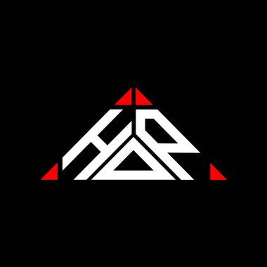 HOP harfi logo yaratıcı tasarımı vektör grafik, HOP basit ve modern logo.