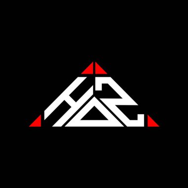 HOZ harfi yaratıcı logo tasarımı vektör grafik, HOZ basit ve modern logo.