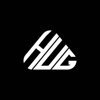 HUG harf logosu tasarımı vektör grafik, HUG basit ve modern logo.