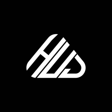 HUJ harf logosu tasarımı vektör grafik, HUJ basit ve modern logo.