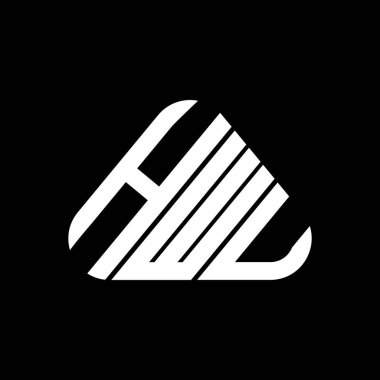 HWU harf logosu tasarımı vektör grafik, HWU basit ve modern logo.