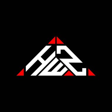 HWZ harf logosu tasarımı vektör grafik, HWZ basit ve modern logo.