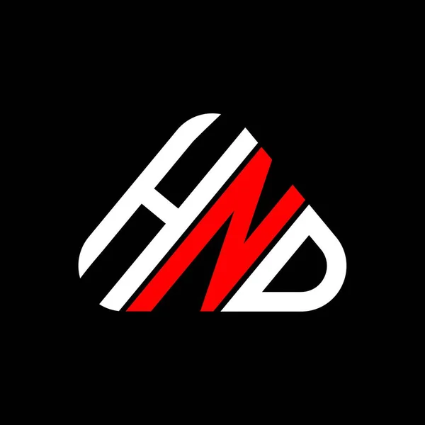 Hnd文字のロゴベクトルグラフィック Hndシンプルかつモダンなロゴと創造的なデザイン — ストックベクタ