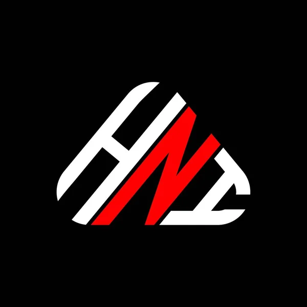 Hni Harf Logosu Yaratıcı Tasarımı Vektör Grafik Hni Basit Modern — Stok Vektör