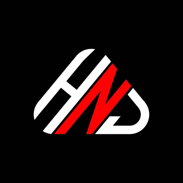 Hnj Carta Logotipo Design Criativo Com Vetor Gráfico Hnj Logotipo —  Vetores de Stock