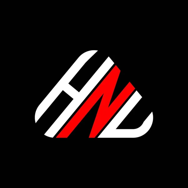 Hnuレターロゴベクトルグラフィック Hnuシンプルかつモダンなロゴと創造的なデザイン — ストックベクタ