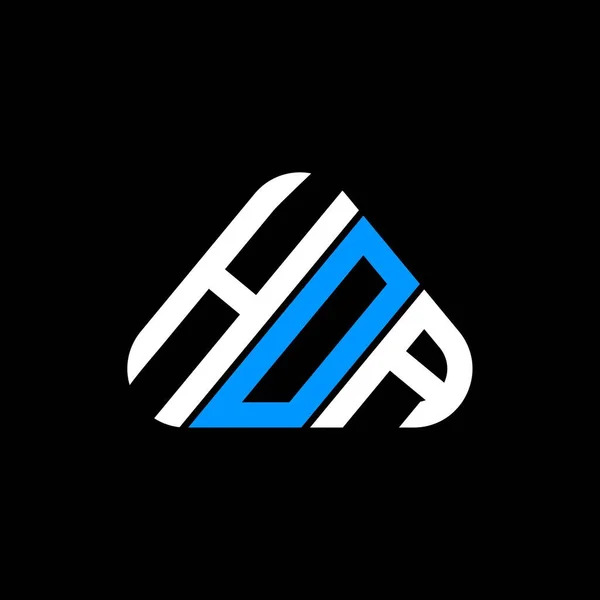 ベクトルグラフィック HoaシンプルかつモダンなロゴとHoaの文字のロゴの創造的なデザイン — ストックベクタ