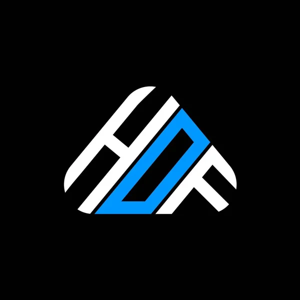 Hof Harfi Logo Yaratıcı Tasarımı Vektör Grafik Hof Basit Modern — Stok Vektör