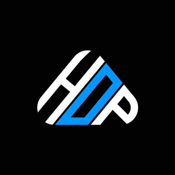 Hop Harfi Logo Yaratıcı Tasarımı Vektör Grafik Hop Basit Modern — Stok Vektör