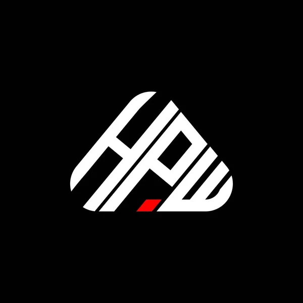 Hpw 로고만들기 디자인 그래픽 Hpw 단순하고 현대적 — 스톡 벡터