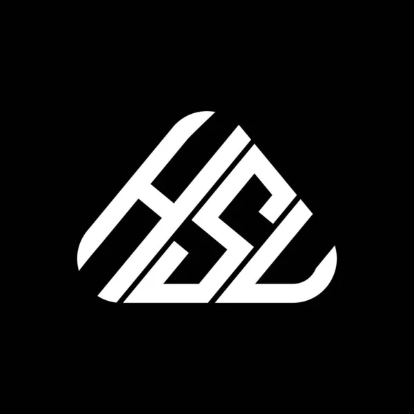 Diseño Creativo Del Logotipo Letra Hsu Con Gráfico Vectorial Logotipo — Vector de stock
