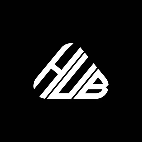 Hub Buchstabe Logo Kreatives Design Mit Vektorgrafik Hub Einfaches Und — Stockvektor