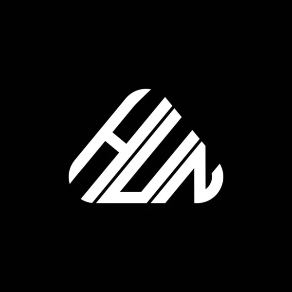 Hun Carta Logotipo Design Criativo Com Vetor Gráfico Hun Logotipo — Vetor de Stock