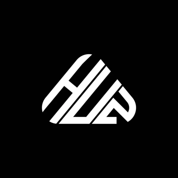 Huz 로고만들기 디자인 그래픽 Huz 단순하고 현대적 — 스톡 벡터