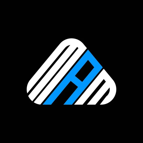 Mam Harfi Logo Yaratıcı Tasarımı Vektör Grafik Mam Basit Modern — Stok Vektör