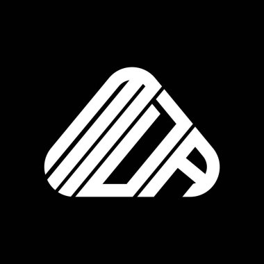 MDA harf logosu tasarımı vektör grafik, MDA basit ve modern logo.