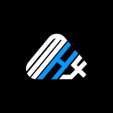 MHX harf logosu tasarımı vektör grafik, MHX basit ve modern logo.