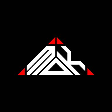 MOK harf logosu tasarımı vektör grafik, MOK basit ve modern logo.