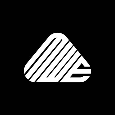 MWE harfli yaratıcı logo tasarımı vektör grafik, MWE basit ve modern logo.