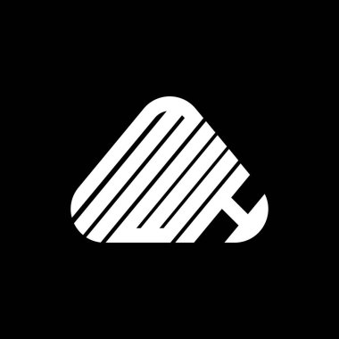MWH harf logosu tasarımı vektör grafik, MWH basit ve modern logo.