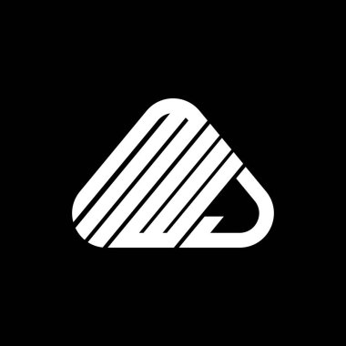 MWJ harf logosu tasarımı vektör grafik, MWJ basit ve modern logo.