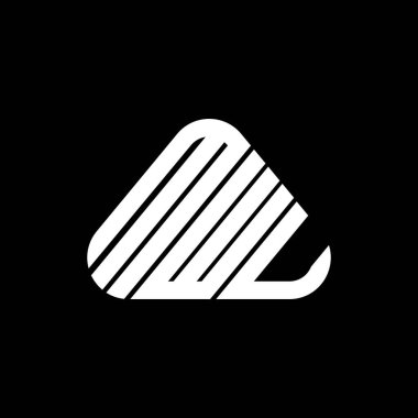 MWU harf logosu tasarımı vektör grafik, MWU basit ve modern logo.