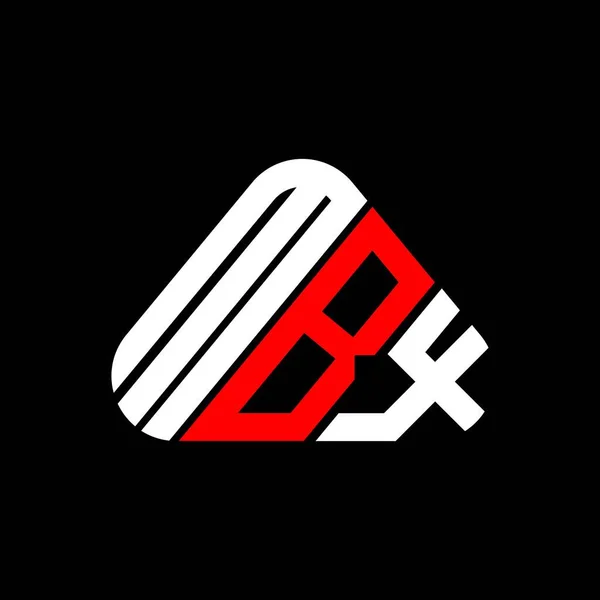 Mbx Harfli Yaratıcı Logo Tasarımı Vektör Grafik Mbx Basit Modern — Stok Vektör