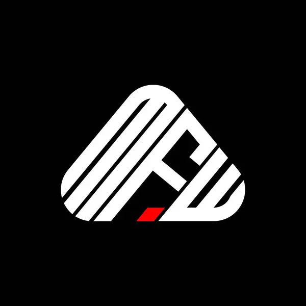 Mfw Lettre Logo Design Créatif Avec Graphique Vectoriel Mfw Logo — Image vectorielle