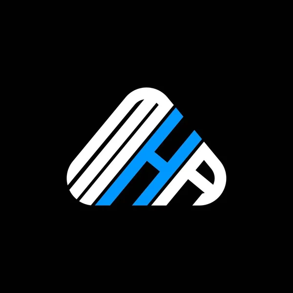 Mha Harf Logosu Tasarımı Vektör Grafik Mha Basit Modern Logo — Stok Vektör