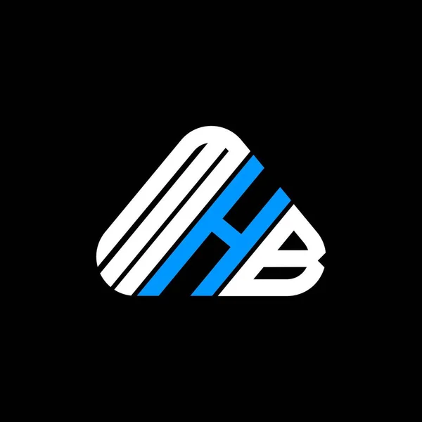 Mhb Harfi Logo Yaratıcı Tasarımı Vektör Grafik Mhb Basit Modern — Stok Vektör