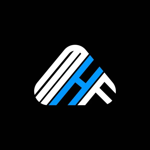 Mhfの手紙のロゴベクトルグラフィック Mhfシンプルかつモダンなロゴと創造的なデザイン — ストックベクタ